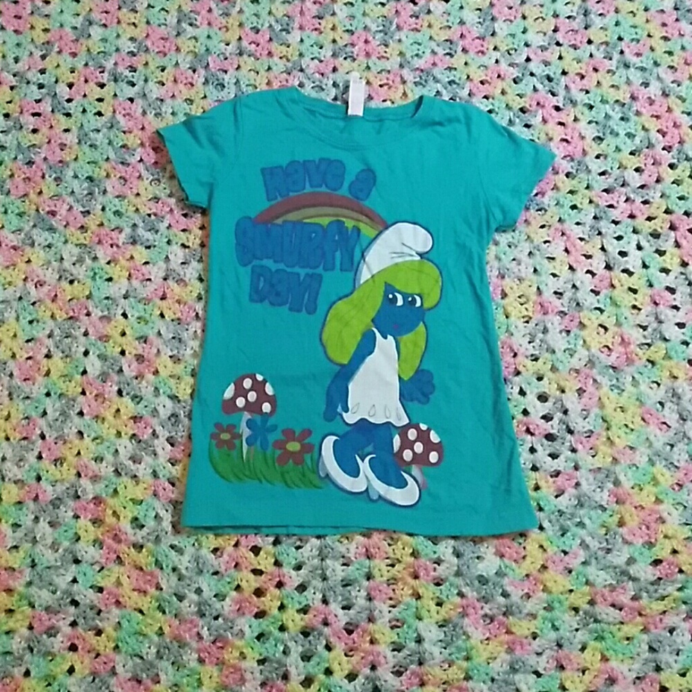 Blue smurf shirt